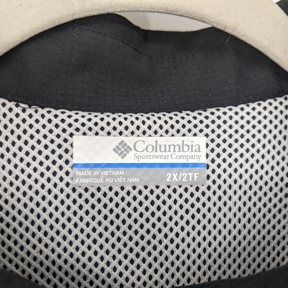 Columbia PFG Fishing Shirt Omni Shade Vented Snap Button Black Outdoor Hiking 2X - Picture 3 of 10